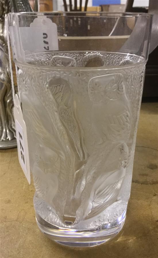 Lalique owl pattern tumbler